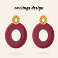 cute and colorful earrings design.