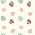 Cute colorful easter eggs seamless pattern background illustration Royalty Free Stock Photo