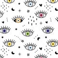 Cute colorful eyes pattern. Wallpaper