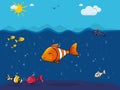 Cute colorful fish underwater in the sea Royalty Free Stock Photo