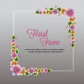 Cute colorful floral frame