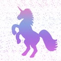 Cute colorful gradient unicorn illustration