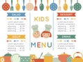 Kids menu template