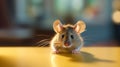 Realistic Hyper-detailed Rendering Of A Charming Mouse On A Table