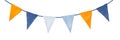 Cute, colorful, party garland with decorative festive flags.