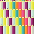 Cute colorful seamless pattern with pencils Royalty Free Stock Photo