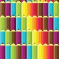 Cute colorful seamless pattern with pencils Royalty Free Stock Photo
