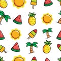 Cute Colorful Seamless Summer Pattern