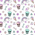 Cute colorful seamless vector pattern background illustration Royalty Free Stock Photo