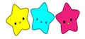 Cute colorful stars divider frame playful decorative vector design element Royalty Free Stock Photo