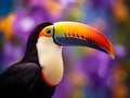 cute colorful Toucan in the wildness