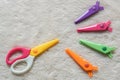 Cute colorful zigzag scissors with changeable blade Royalty Free Stock Photo