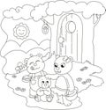 Cute coloring bears Royalty Free Stock Photo