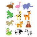 Cute and coloured animals collection 