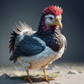 Cute colourful chicken. Generative Ai