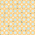 Cute colourful Polka-Dot seamless vector pattern. Geometric background with tiled circles and semicircles.
