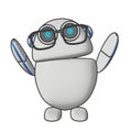 Cute Conversational copilot AI Character, 3d