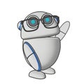 Cute Conversational copilot AI Character, 3d