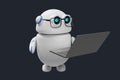 Cute Conversational copilot AI Character, 3d