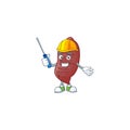 Cute and cool automotive sweet potatoes presented in mascot design