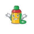 Cute and Cool Grinning kids water bottle Scroll mascot cartoon style Royalty Free Stock Photo