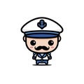 A cute and cool male cartoon character who becomes a captain