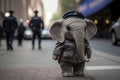 Cute Cop Pachyderm: Award-Winning Pet Photo with Canon EOS 5D Mark IV DS