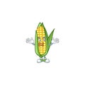 Cute corn with the character cartoon silent