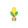 Cute corn maskot vektor design character. Royalty Free Stock Photo