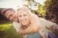 Cute couple with arms around each other Royalty Free Stock Photo