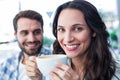 Cute couple having coffee together Royalty Free Stock Photo