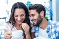 Cute couple having coffee together Royalty Free Stock Photo