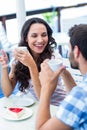 Cute couple having coffee together Royalty Free Stock Photo