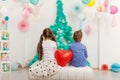 Valentine\'s Day and cute couple of children