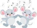 Cute couple of mice dancing