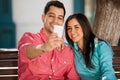 Cute couple taking a selfie Royalty Free Stock Photo