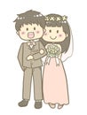 Cute Couple Wedding Cartoon