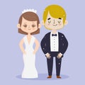 cute couple wedding Royalty Free Stock Photo