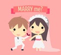 Cute couple wedding Royalty Free Stock Photo