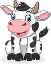 Cute cow cartoon illustration