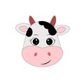 Cute cow face vector illustration Royalty Free Stock Photo