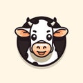 Cute cow. Farm animal. Vector illustration in cartoon style Royalty Free Stock Photo