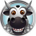 Cute cow head cartoon Royalty Free Stock Photo