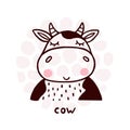 Cute Cow Portrait Royalty Free Stock Photo