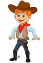 Cute cowboy cartoon Royalty Free Stock Photo