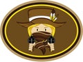 Cute Cowboy Gunslinger Badge