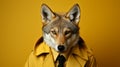 Captivating Minimalist Photography Of Cute Coyote Inspired By Wes Anderson