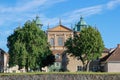 Cute and cozy houses of Scandinavian architecture on a street in the center of Kalmar