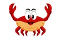 Cute Crab Character Design Illustration