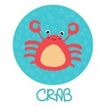 Cute crab vector Royalty Free Stock Photo